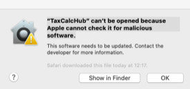 Mac os catalina cannot be opened because of malicious software free